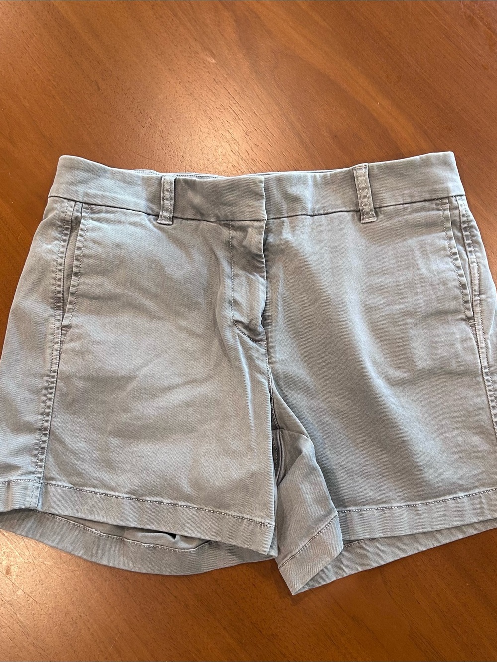 J. Crew Light Gray Shorts — Classic Mid-Rise